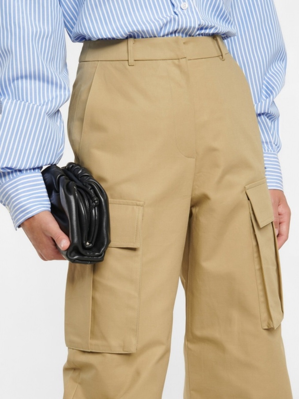 100% Processed Cotton The Frankie Shop Gia High-Rise Cargo Pants - Picture 3 of 6